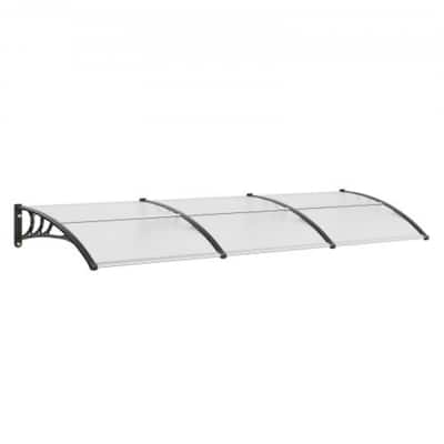 120" x 40" Window Door Sunshade Awning Canopy Ideal for Outdoor Balcony Use - 38" x 117"