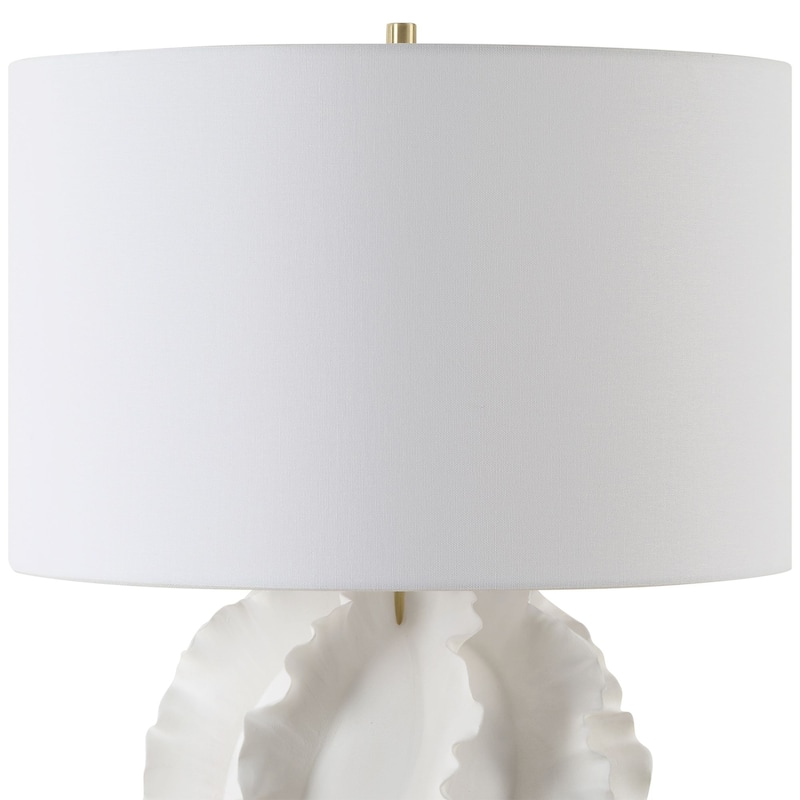 Ceramic Table Lamp with White Round Drum Shade - 27.5" - White