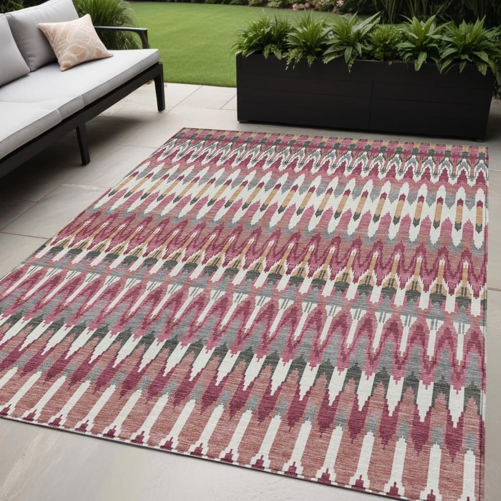 HomeRoots Southwestern Transitional Rectangle Outdoor Rug