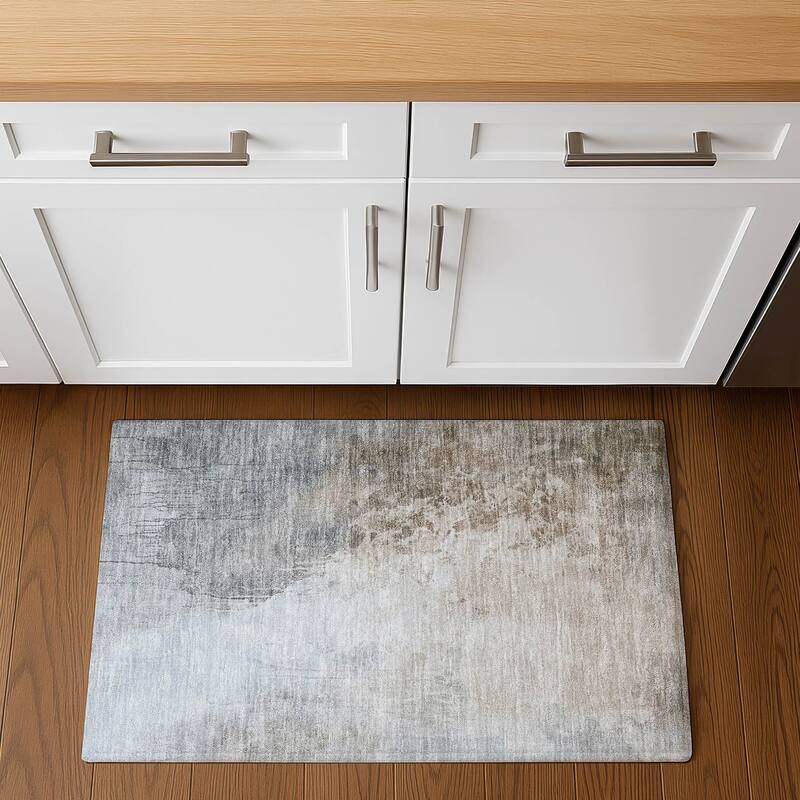 Premium Washable Super Soft Modern Contemporary Mayfield Rug - 1'8" x 2'6" - Beige