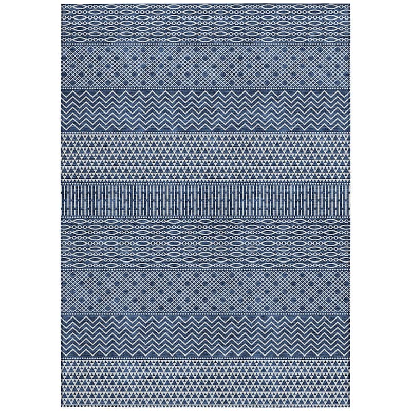 HomeRoots Chevron Modern Rectangle Outdoor Rug
