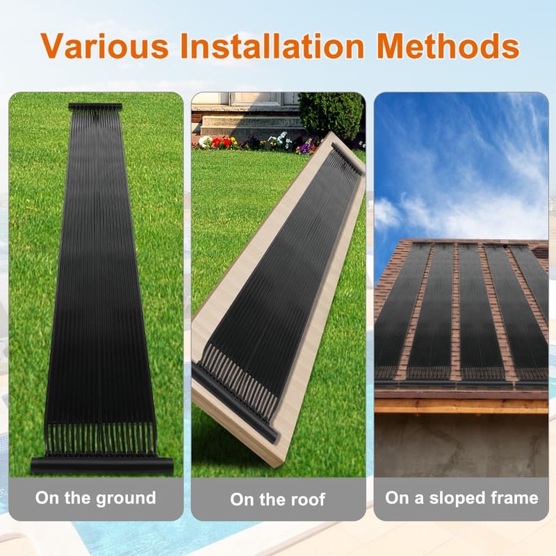 Pool Solar Heating System Two 2 x 20 Ft Panels for Inground and Aboveground - 2 x 20 ft.