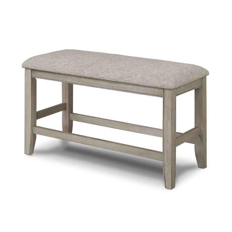 Counter Height Bench Footrest Upholstered Seat