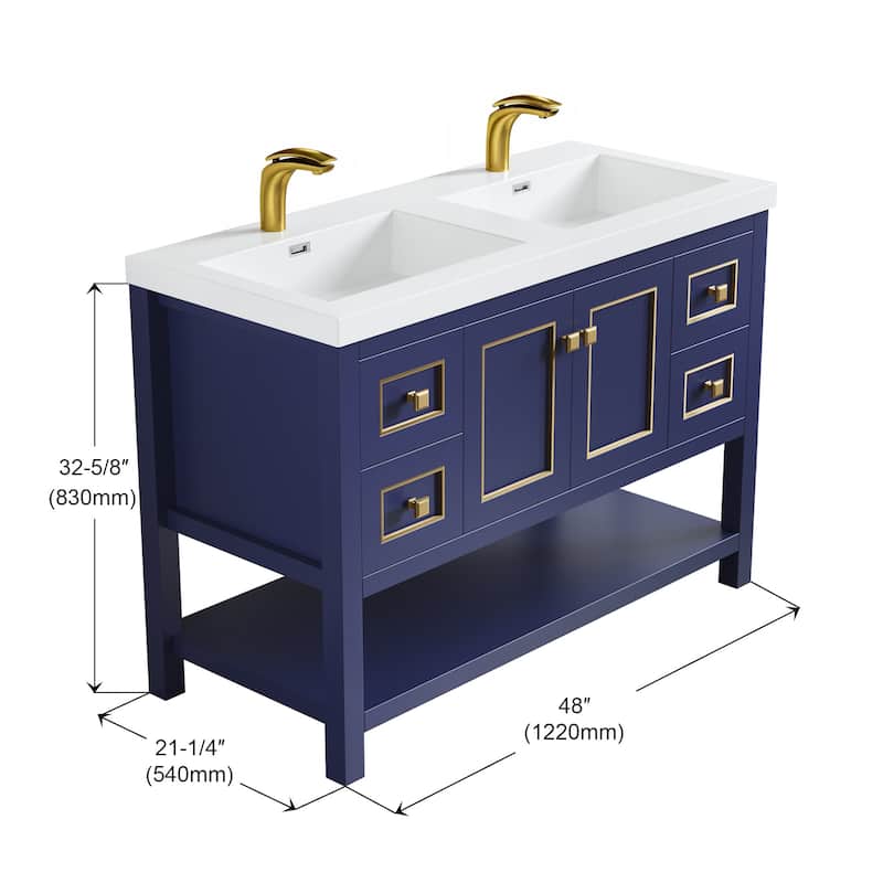 Davis 48" Double Bathroom Vanity Set