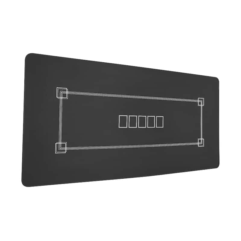 Poker Table Top for Poker Games, Poker Room, Rectangle - Black rectangular with lace