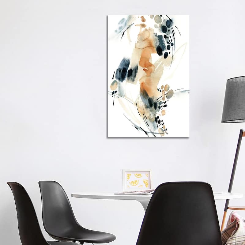 iCanvas "Abstract In Blue And Terracotta IV" by Sophie Rodionov Canvas Print - 40x26x1.5