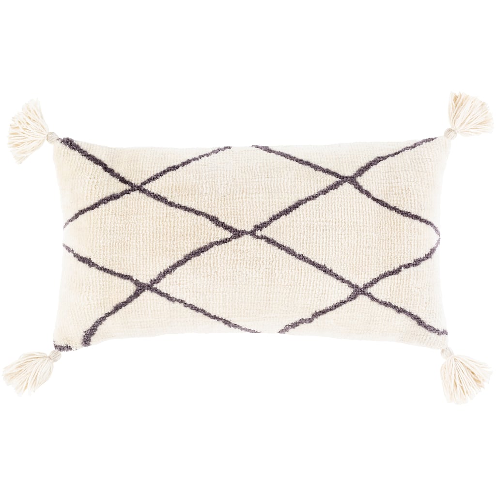 Dainyal Lumbar Knitted Trellis Lumbar Throw Pillow