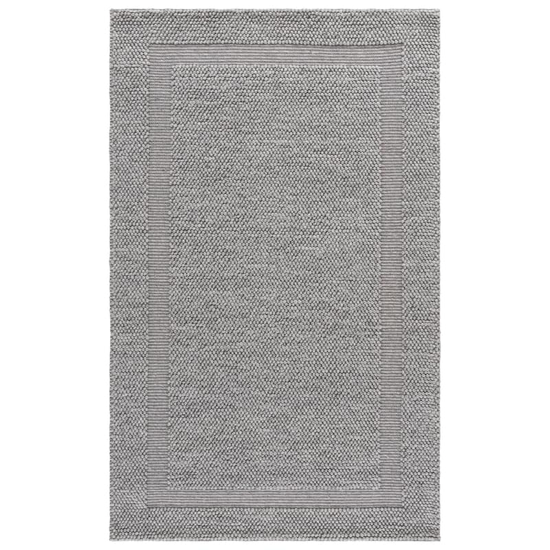 SAFAVIEH Handmade Natura Mehroo Casual Wool Rug - 5' x 8' - Grey