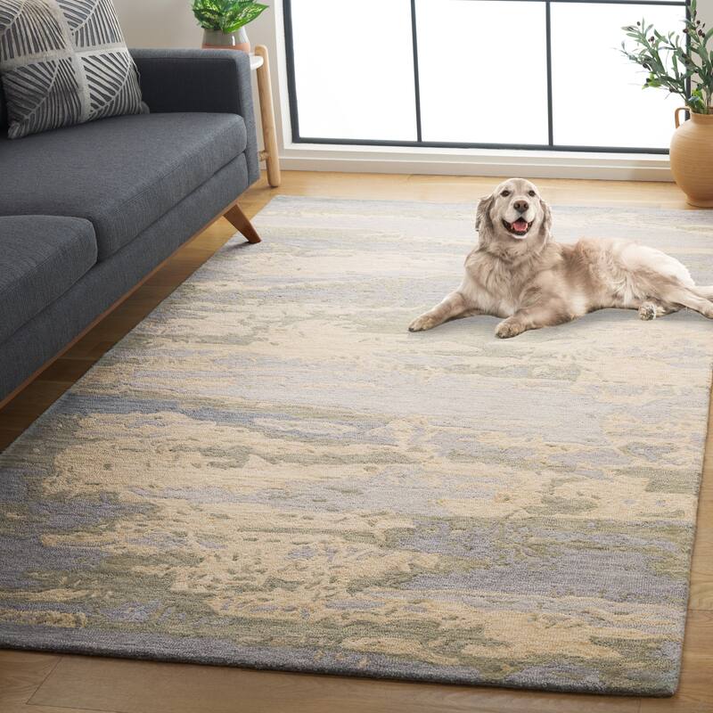 SAFAVIEH Handmade Metro Vakina Modern Abstract Wool Rug