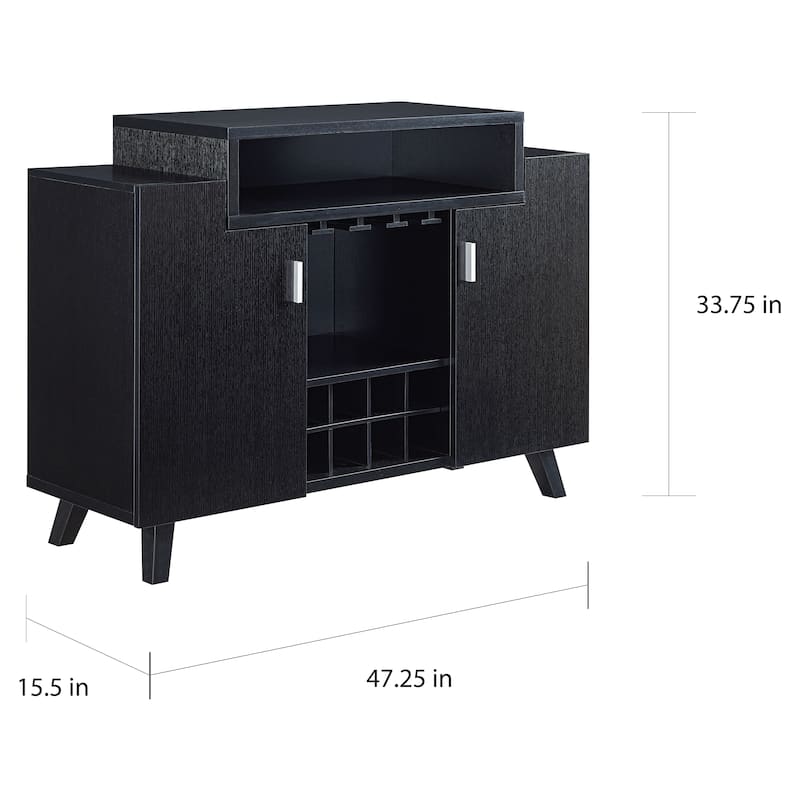 Furniture of America Hafley Contemporary 8-shelf Wine Cabinet Buffet