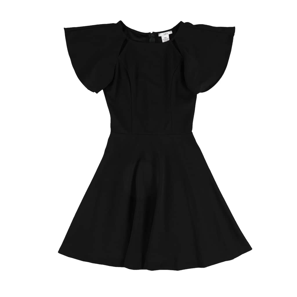 Bar Iii Womens Cutout Crepe Fit & Flare Dress