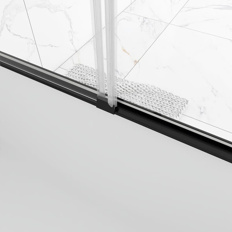 60'' x 58'' Double Sliding Tub Door in Chrome with Clear Tempered Glass