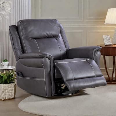 Motor Power Swivel Recliner - 240° Rotation with 8-Point Vibration Massage, Adjustable Lumbar Heat
