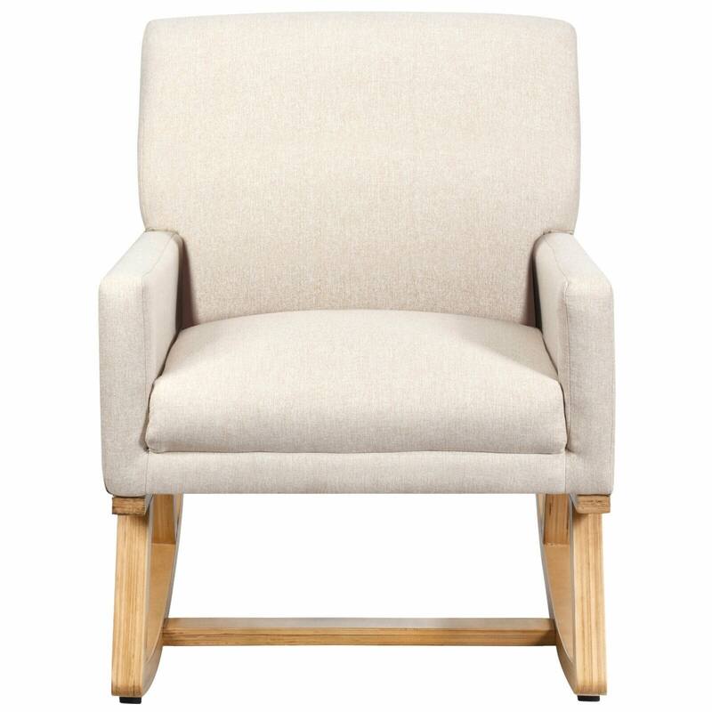 Rocking Chair Upholstered Armchair with Lumbar Support