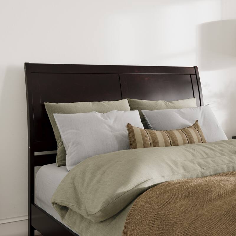 AFI Portland Headboard with Attachable Charger - Espresso - Queen