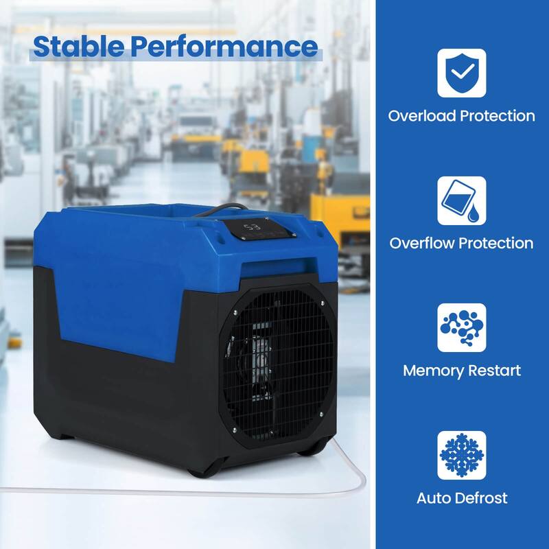 Costway 140 Pints Commercial Dehumidifier with Pump, Drain Hose for - See Details