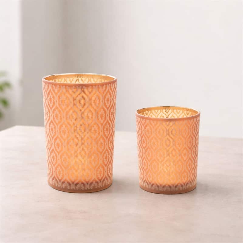 Geometric Patterned Candle Holder (Set of 3)