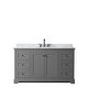 preview thumbnail 12 of 22, Avery 60-inch Single Vanity, Marble Top, Oval Sink, No Mirror