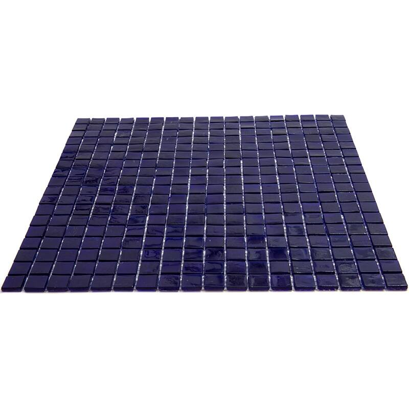 Apollo tile 12" x 12" Skosh Glossy Indigo Blue Glass Tile (18.69 sq ft/case) - 20 Pack