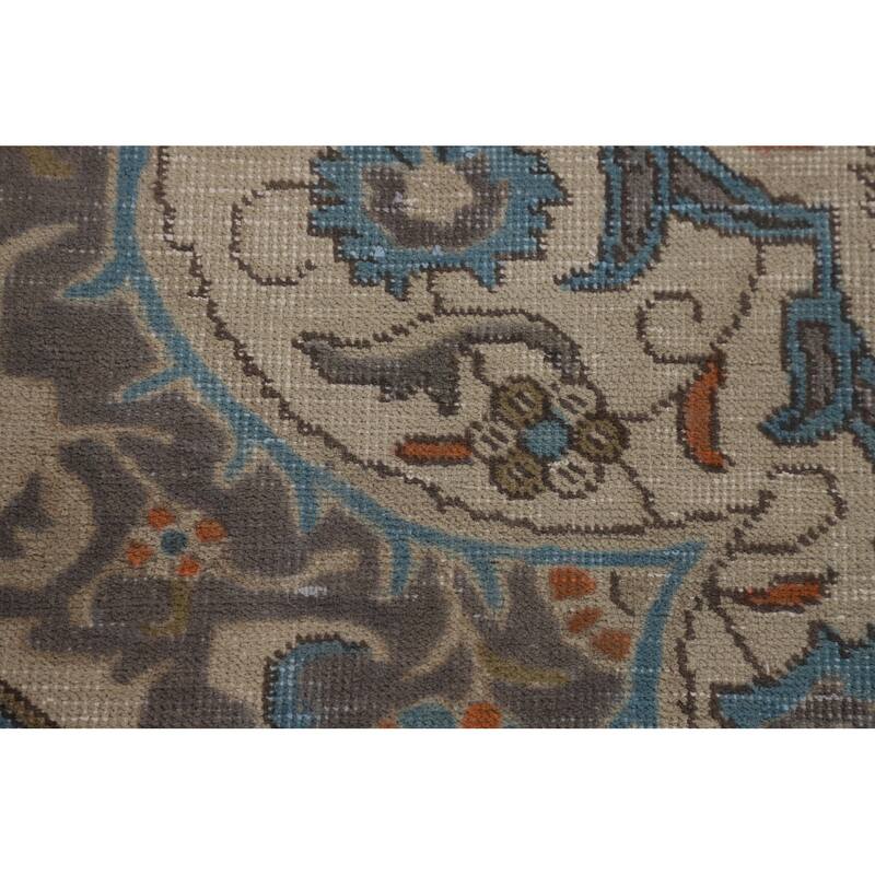 Tabriz Persian Vintage Area Rug Hand-Knotted Bedroom Wool Carpet - 10'0" x 12'8"