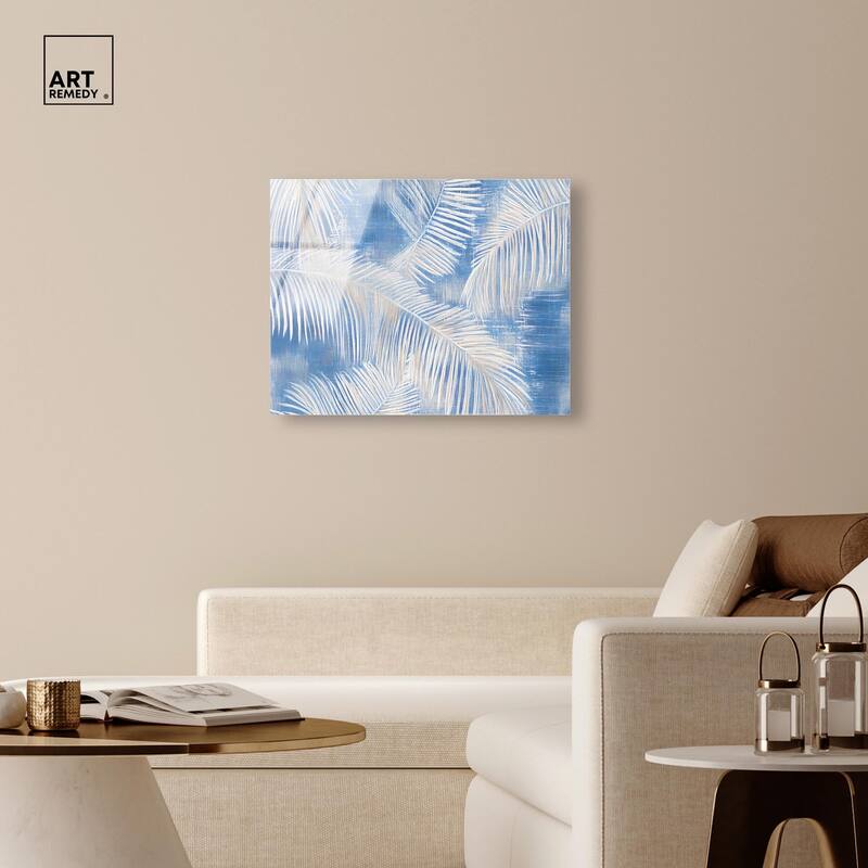 Sky Palm Silhouettes Acrylic by Art Remedy, Ready to Hang