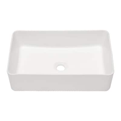 Kichae Ceramic 21.5 inch Vessel Bathroom Sink