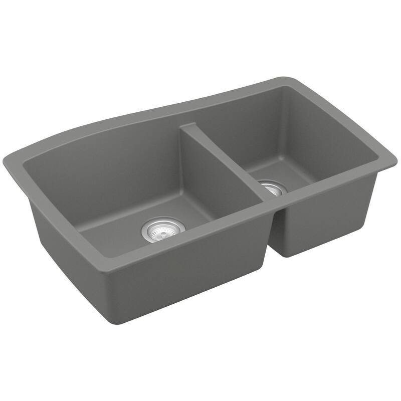 Karran USA QU-721 Quartz QU 33-1/2" Undermount Double Basin Quartz - Grey