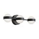 preview thumbnail 16 of 16, AFX Verona LED Vanity Light - White Acrylic Shade 22" - Black
