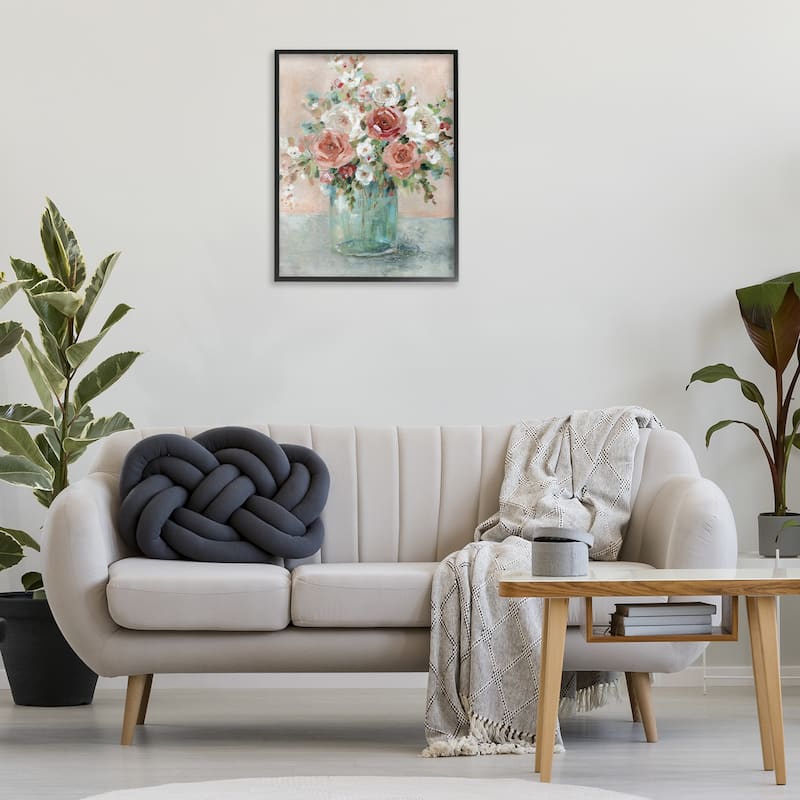 Stupell Red & White Roses Framed Giclee Art Design By Carol Robinson