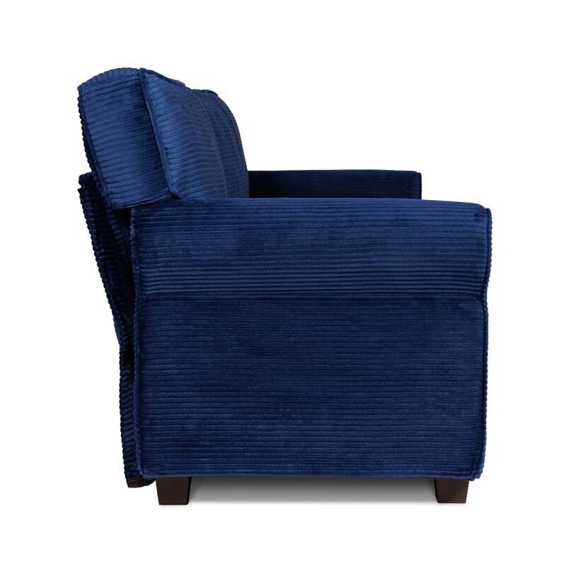 94.49" Corduroy Fabric 3-Seater Sectional Sofa