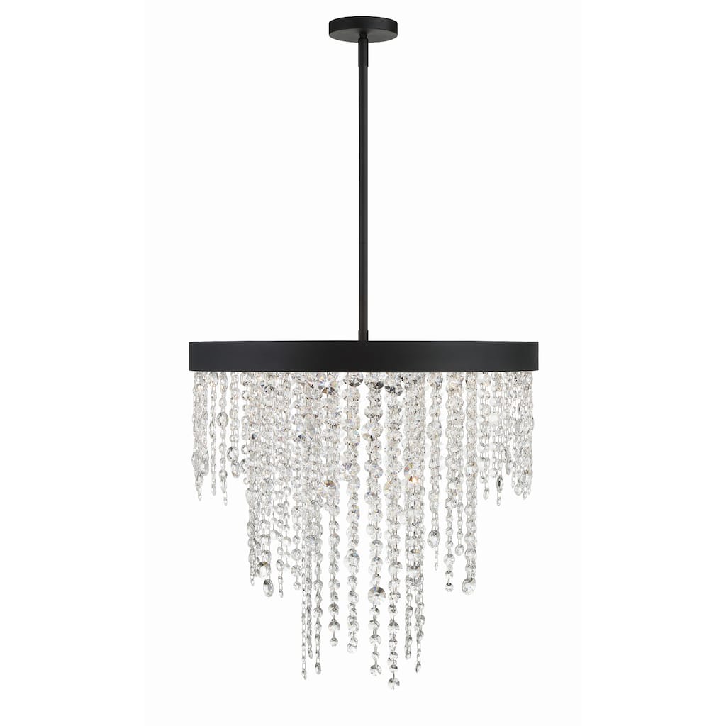 Winham 6 Light Black Forged Chandelier - 24"W x 23"H
