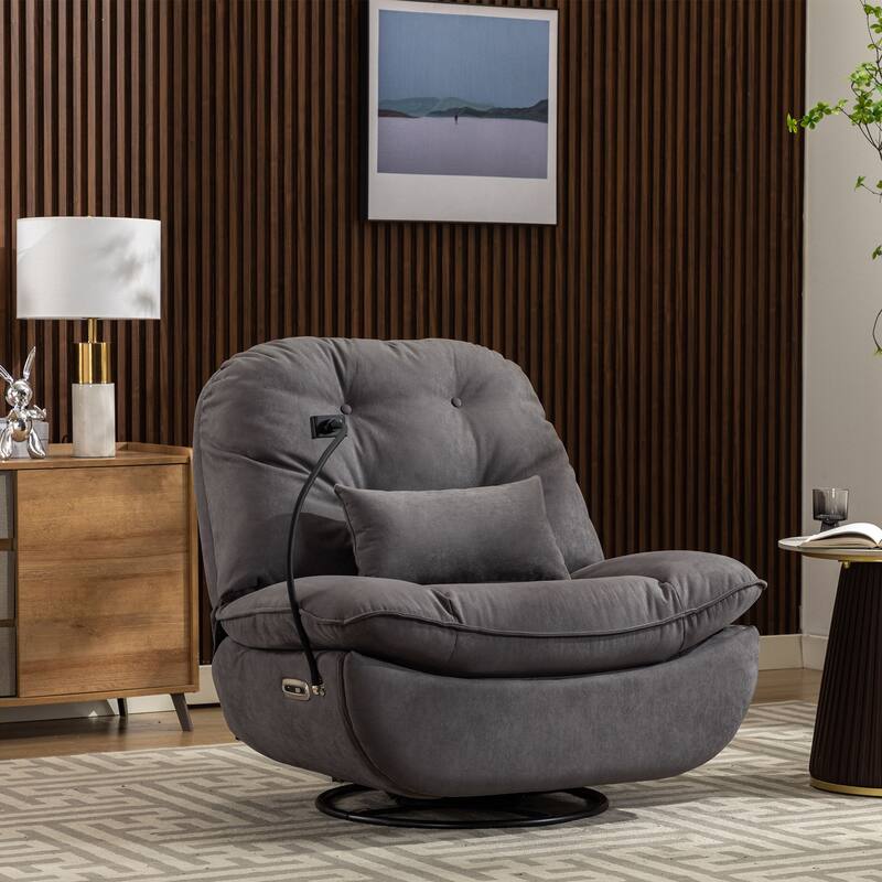 Smart Power Recliner USB Charger with Bluetooth Swivel Single Sofa