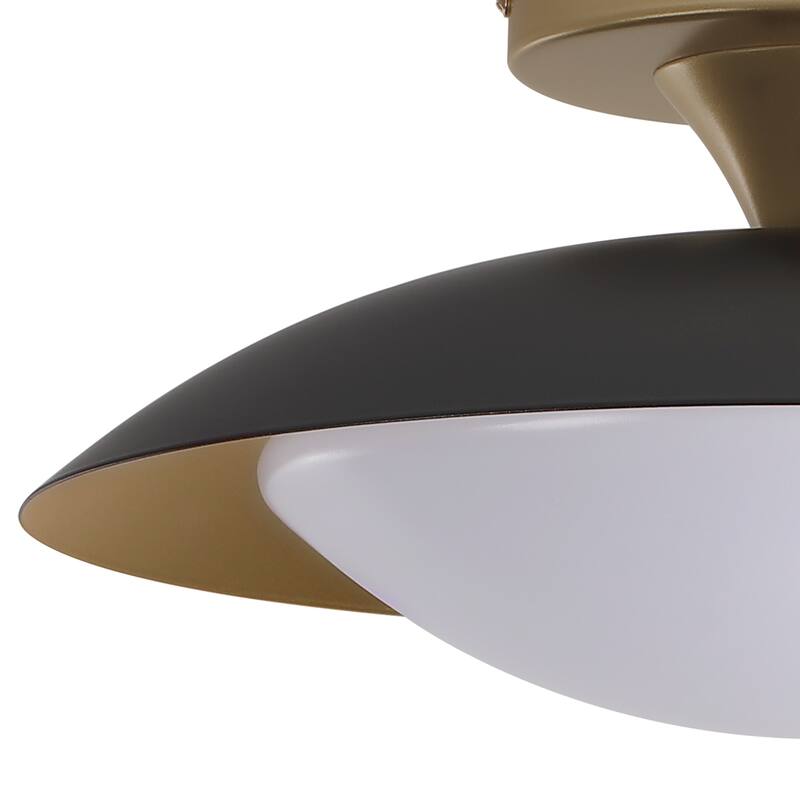 11.8-in W LED Compatible Mid-Century Modern Semi Flush Mount Ceiling Light