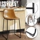 preview thumbnail 3 of 9, Bossin 18/26/30 inch Bar Stools,Counter Height Bar Stools with Back Modern PU Leather Stools Dining Chair with Footrest