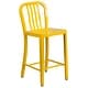 preview thumbnail 3 of 98, 24'' High Metal Indoor-Outdoor Counter Height Stool with Vertical Slat Back