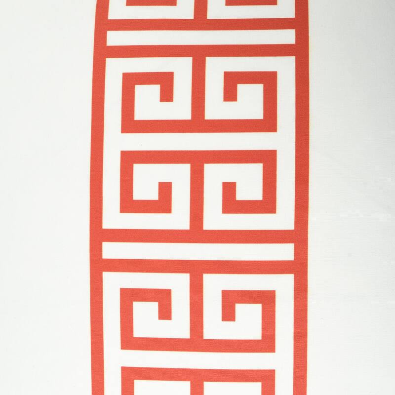 Dann Foley - Square Linen Cushion - Greek Key Upholstery