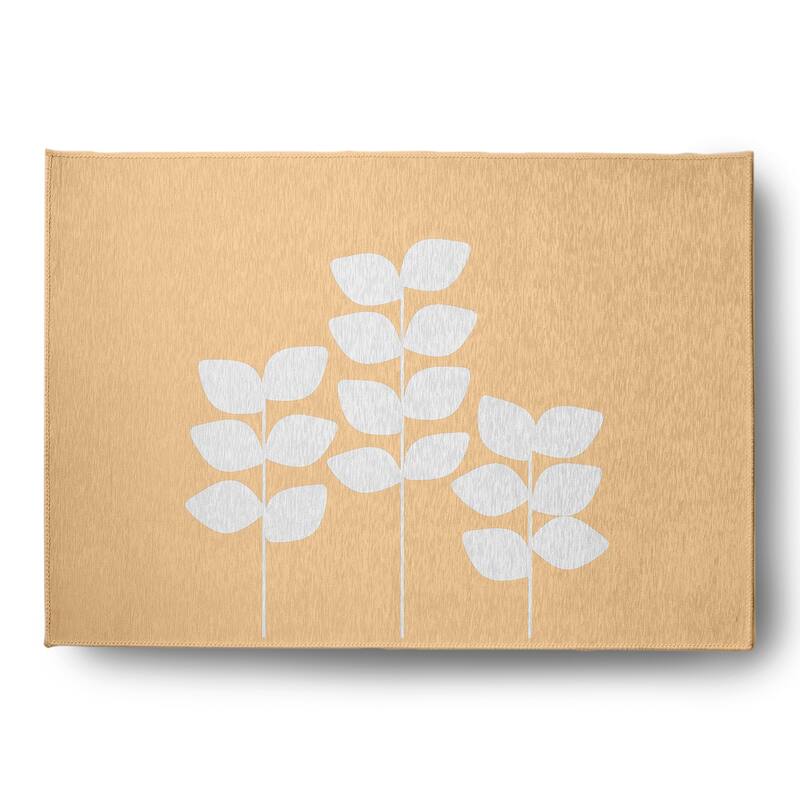 Simple Stems Spring Chenille Indoor/Outdoor Rug - Yellow - 5' x 7'