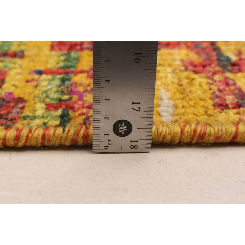 ECARPETGALLERY Hand-knotted Sari Silk Gold Silk Rug - 8'2 x 10'0