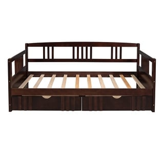 Twin Size Daybed Wood Bed with Two Drawers - Bed Bath & Beyond - 36854009