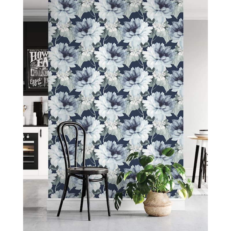 Harry & Grace Watercolor Floral Peel and Stick Wallpaper
