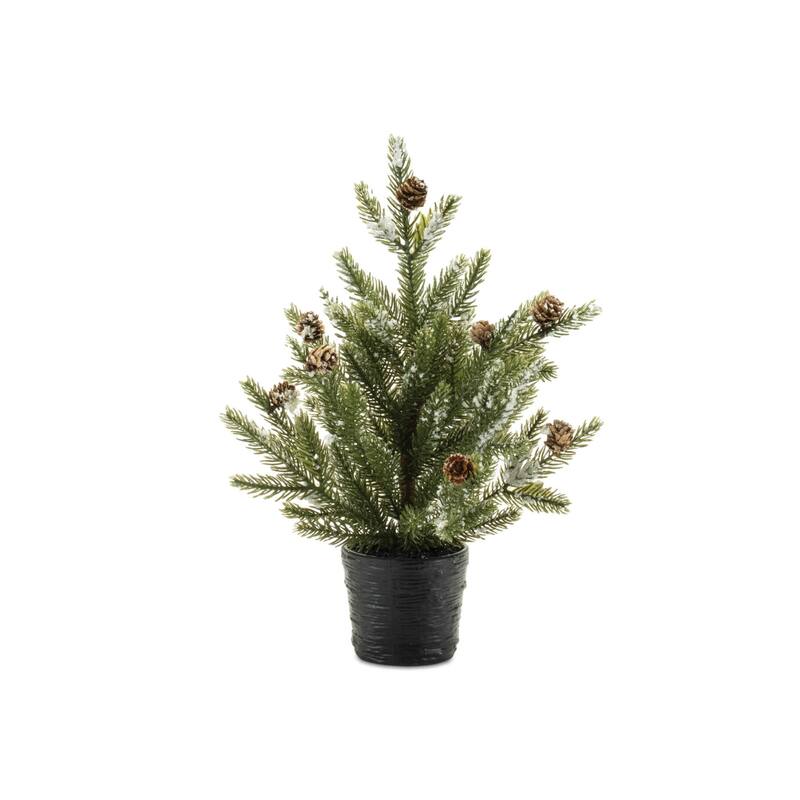 Potted Mini Pine Artificial Christmas Tree - 20" - Unlit - Set of 2