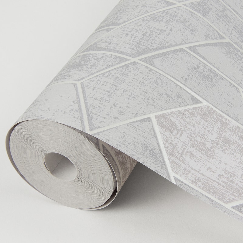 Scott Living Granada Light Grey Grey Geometric Wallpaper