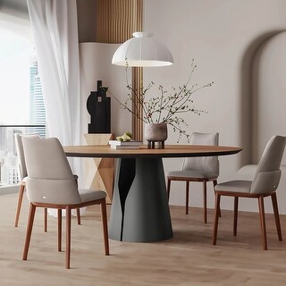 7 Piece Mid-Century Modern Solid Wood Dining Set for 6 people - Bed ...