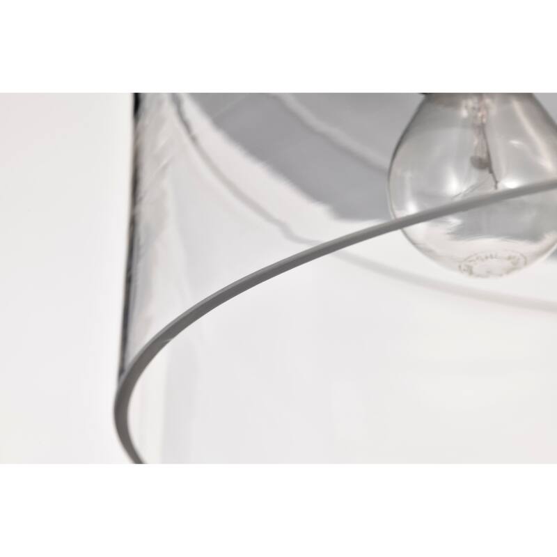 Marlowe - 15 Inch Flush Mount - Polished Nickel with Clear Glass - Polished Nickel