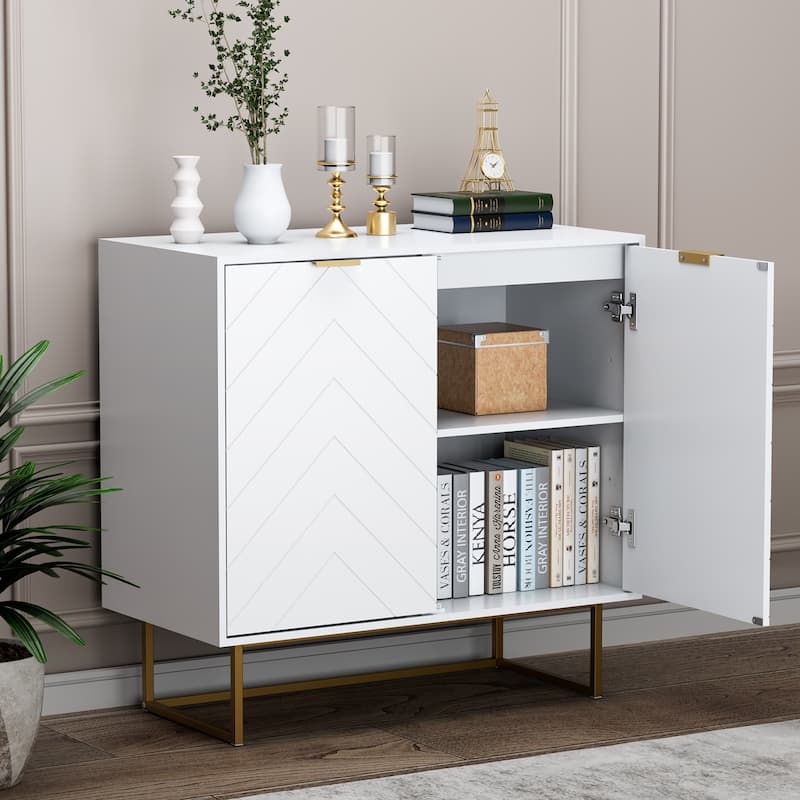 Sideboard Buffet Cabinet with Storage Adjustable Shelf Cabinet for Living Room, Kitchen