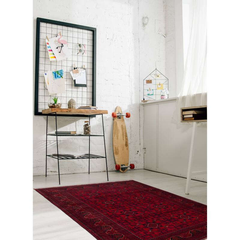 ECARPETGALLERY Hand-knotted Finest Khal Mohammadi Red Wool Rug - 4'4 x 7'0