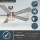 preview thumbnail 2 of 14, Ashford 52 in. Brushed Nickel Ceiling Fan with Reversible Black-Weathered Gray Blades, Dimmable LED Up-Down Light Kit and Remote