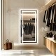 preview thumbnail 8 of 12, XXL Digital Displays Mirror with Bluetooth and Lights LED Makeup Mirror Dimmable 3 Modes - 47.24x23.62''