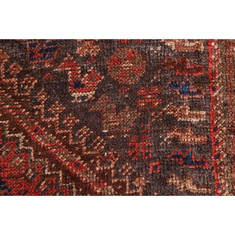 Vegetable Dye Tribal Qashqai Persian Rug Hand-knotted Wool Carpet - 5'2"x 8'5"