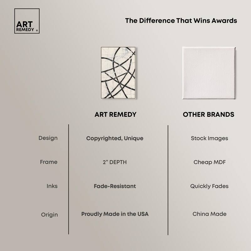 Intersecting Lines I Canvas by Art Remedy